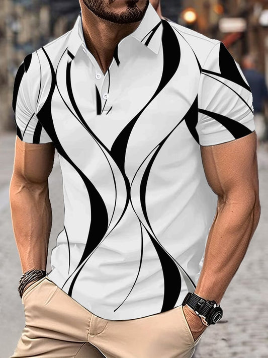 Men's Business Vacation Printed Casual POLO Shirt