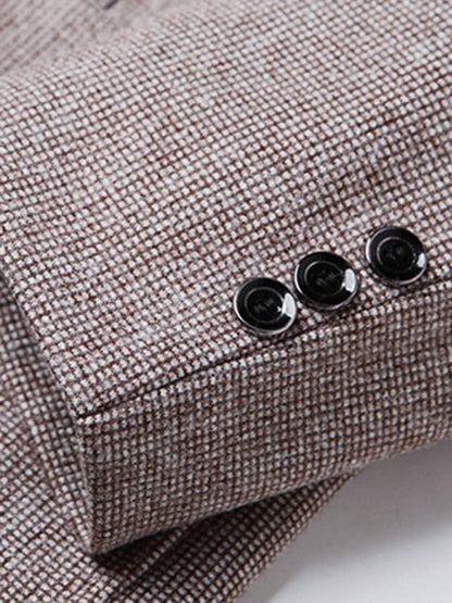 Men's Work Office Notched Collar Solid Regular Fit Blazer