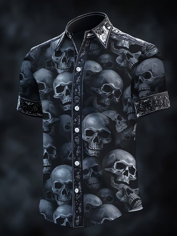 Men's Gothic Dark Short Sleeve Shirt