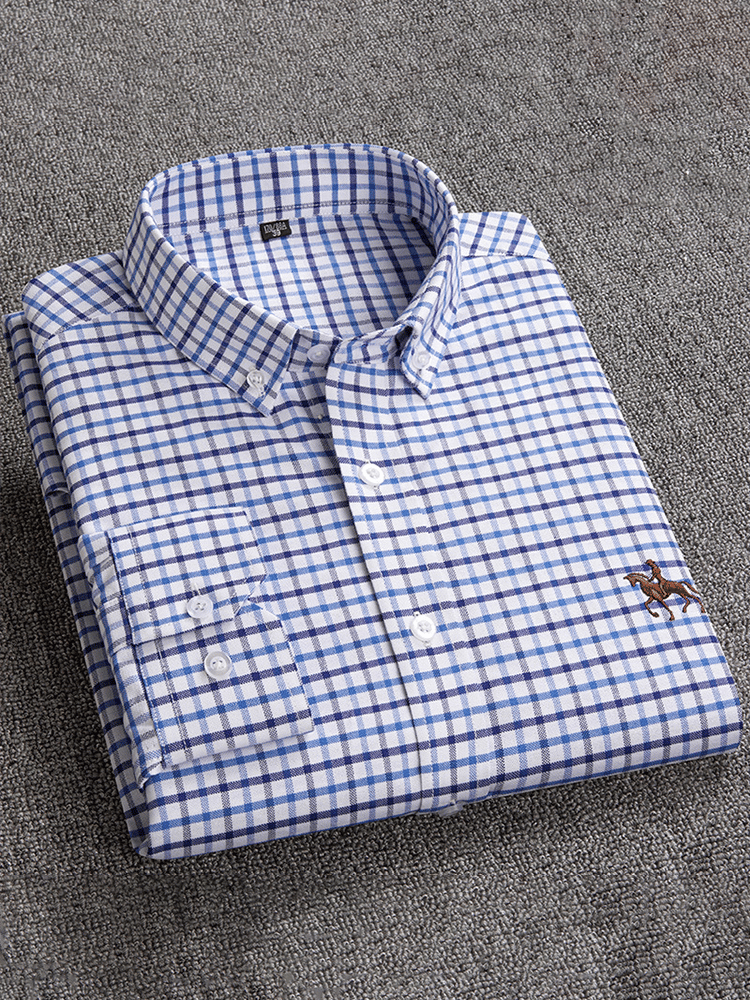 Men's 100% cotton business long-sleeved shirt