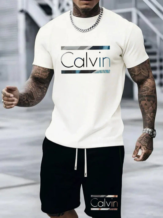 2026 Men's Short-Sleeved T-Shirt and Shorts Set