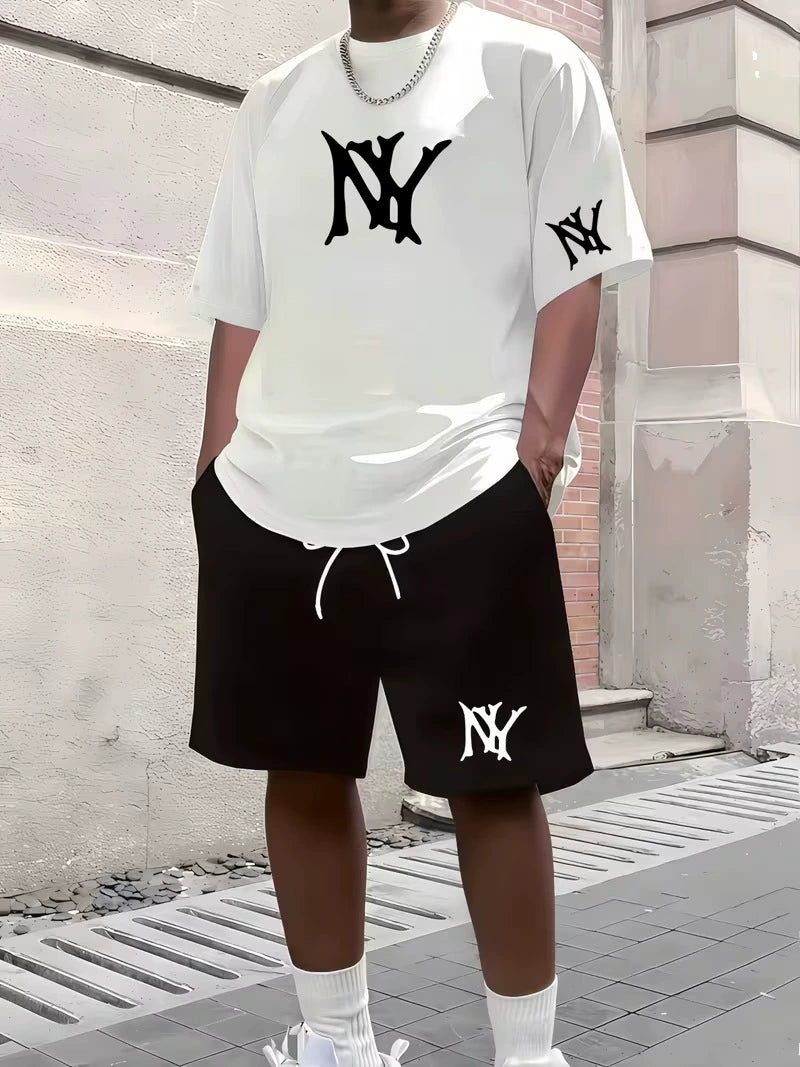 2026 Men's Short-Sleeved T-Shirt and Shorts Set