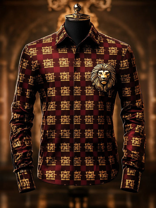 Men's Satin Luxe Long Sleeve Button Down Shirt