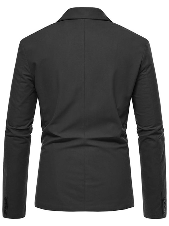 Men's Formal Single-Button Faux Suede Blazer