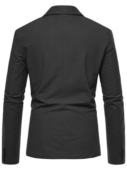 Men's Formal Single-Button Faux Suede Blazer