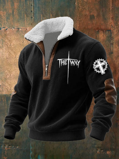 Men's Faith Printed Zipper Sweatshirt