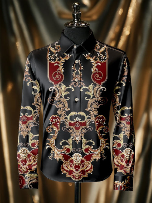 Men's Silk Luxury Business Long Sleeve Shirt