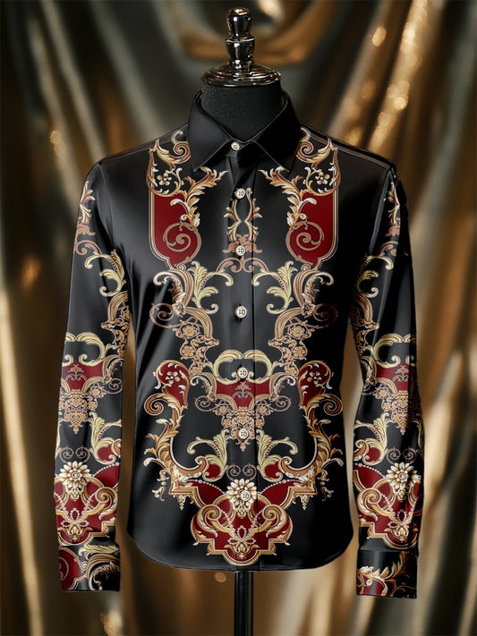 Men's Silk Luxury Business Long Sleeve Shirt