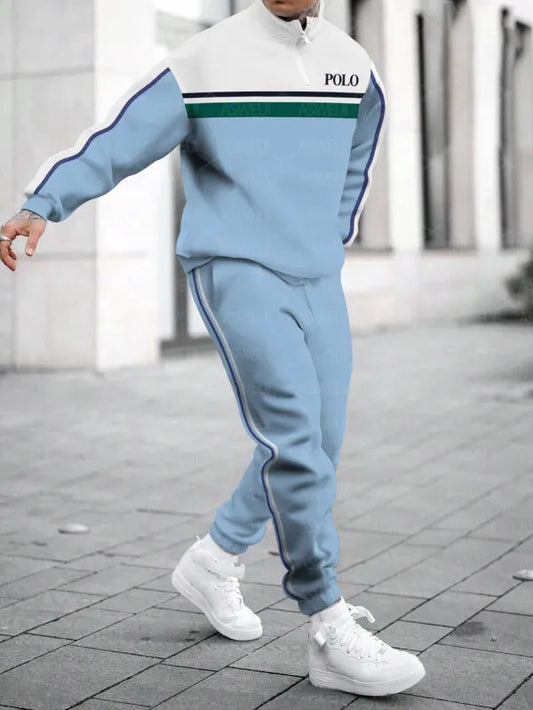 Relaxed Zipper Long Sleeve Two Piece Set