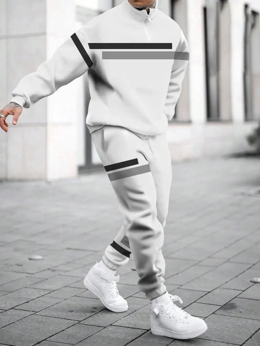 Relaxed Zipper Long Sleeve Two Piece Set