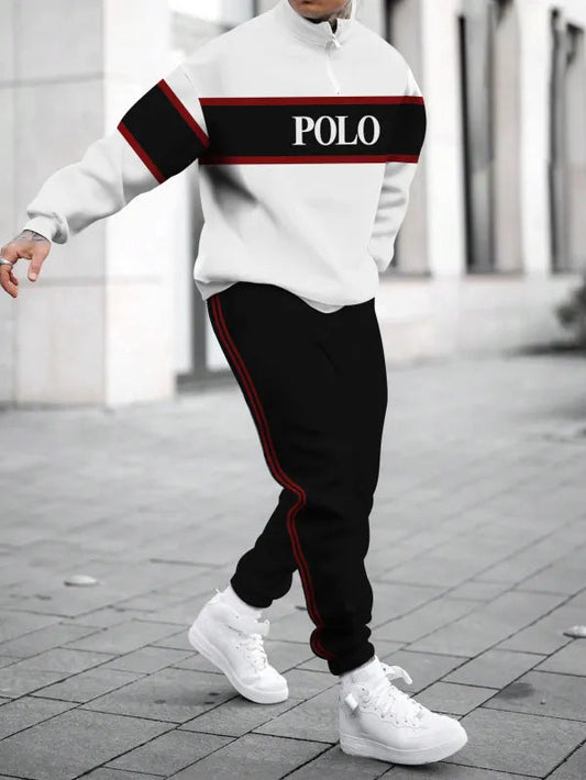 Relaxed Zipper Long Sleeve Two Piece Set
