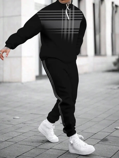 Relaxed Zipper Long Sleeve Two Piece Set