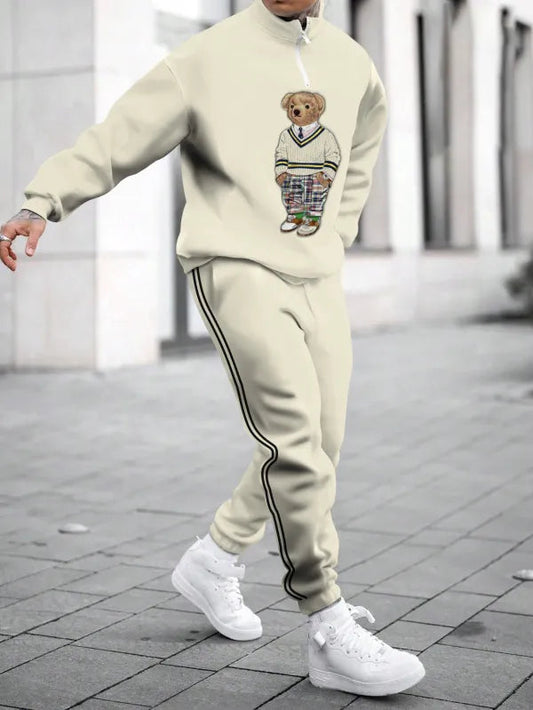 Relaxed Zipper Long Sleeve Two Piece Set