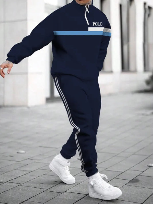 Relaxed Zipper Long Sleeve Two Piece Set