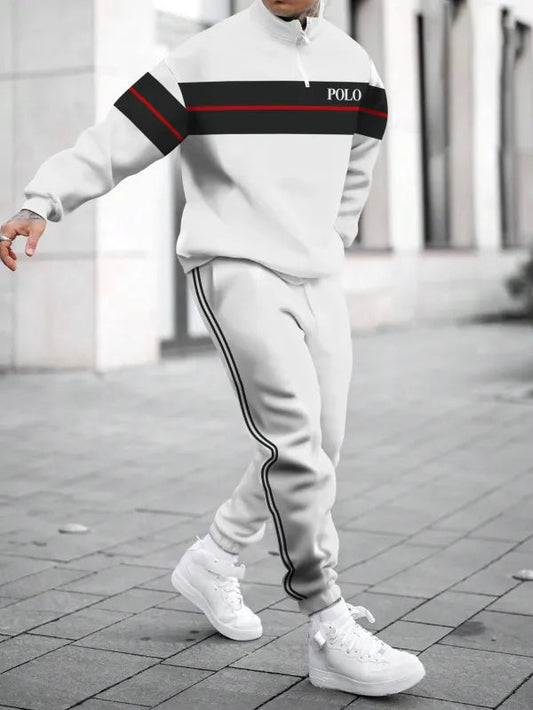 Relaxed Zipper Long Sleeve Two Piece Set