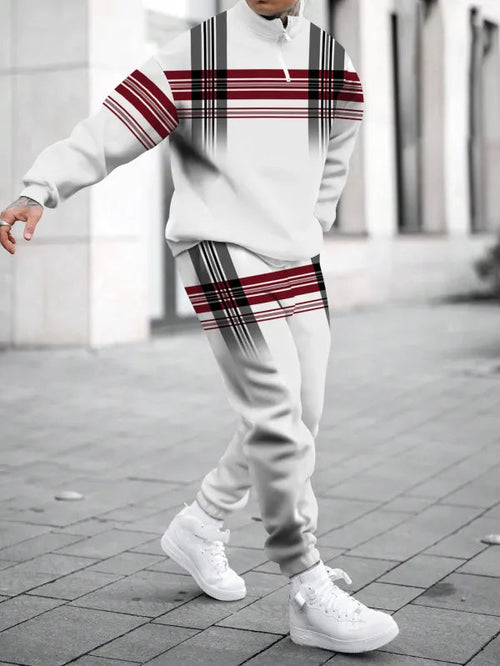 Relaxed Zipper Long Sleeve Two Piece Set
