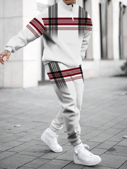 Relaxed Zipper Long Sleeve Two Piece Set