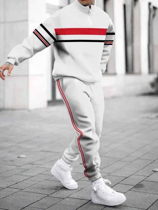 Relaxed Zipper Long Sleeve Two Piece Set