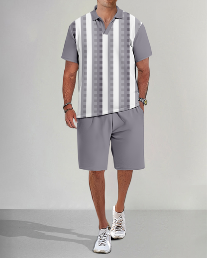 Suitmens Men's Casual Summer POLO Set 017