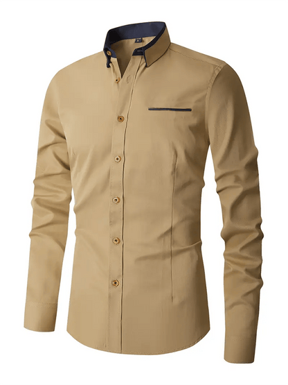 Men's Geometric Design Business Casual Shirt
