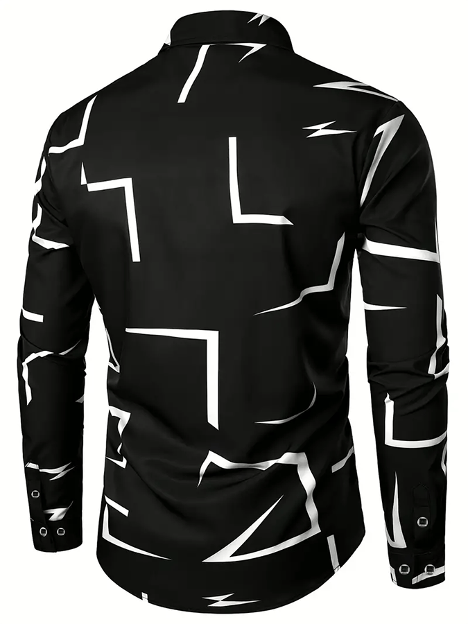 Men's Geometric Business Casual Shirt