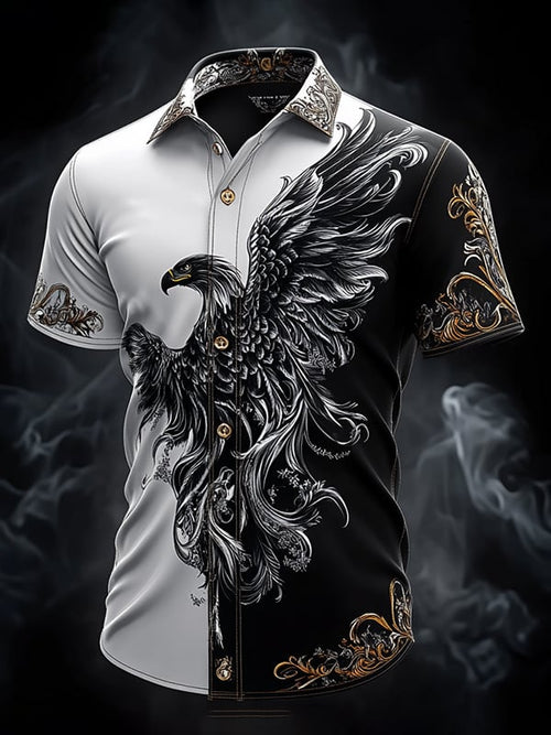 Men's Retro Viking Graphic Short Sleeve Shirt