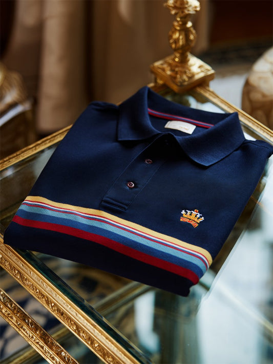 Men's Vintage Business Long Sleeve Polo Shirt