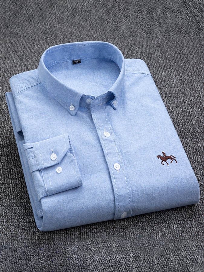 Men's Business Cotton Embroidered Shirt
