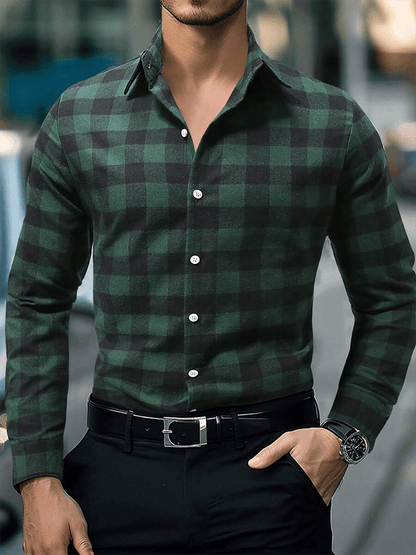 Men's Plaid Business Casual Shirt