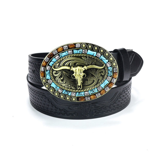 2025 Trendy Retro Men’s Western Denim Belt