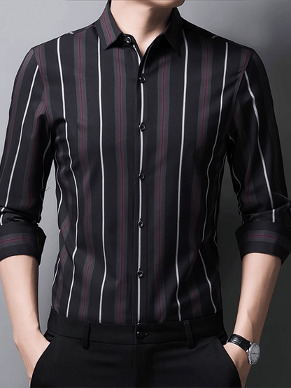 Men's Striped Business Casual Shirt