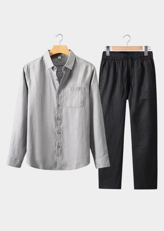 Aurelio Longsleeve Summer Set - Gray/black