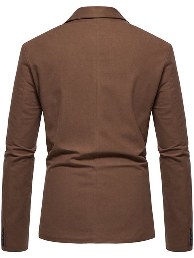 Men's Formal Single-Button Faux Suede Blazer