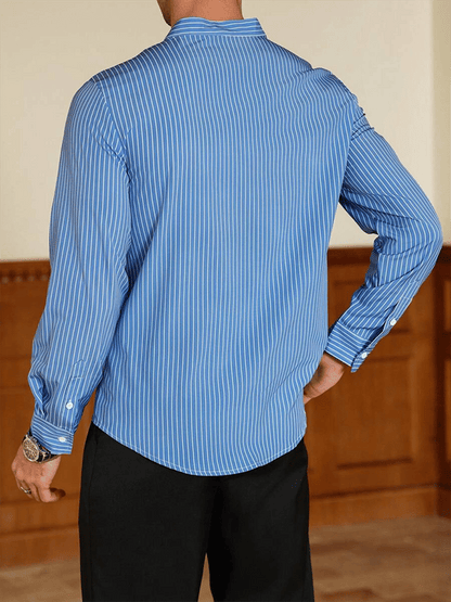 Men's Striped Business Casual Shirt