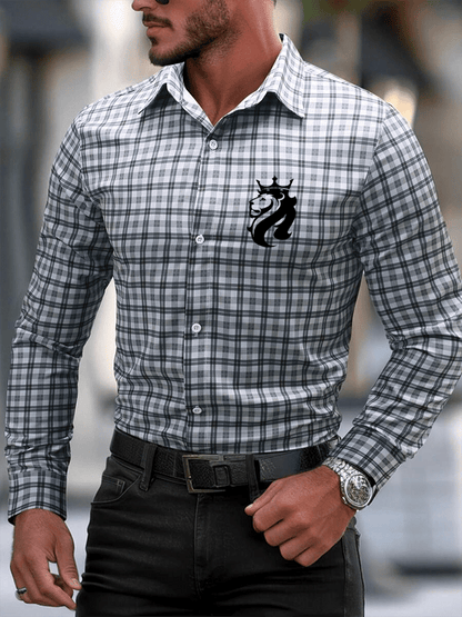 Men's Plaid Business Casual Shirt