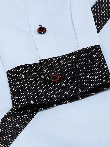 Men's Geometric Design Business Casual Shirt
