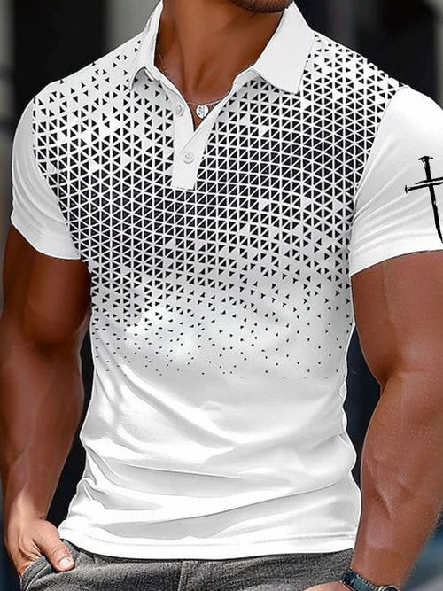 Men's Casual Contrast Color Faith Polo