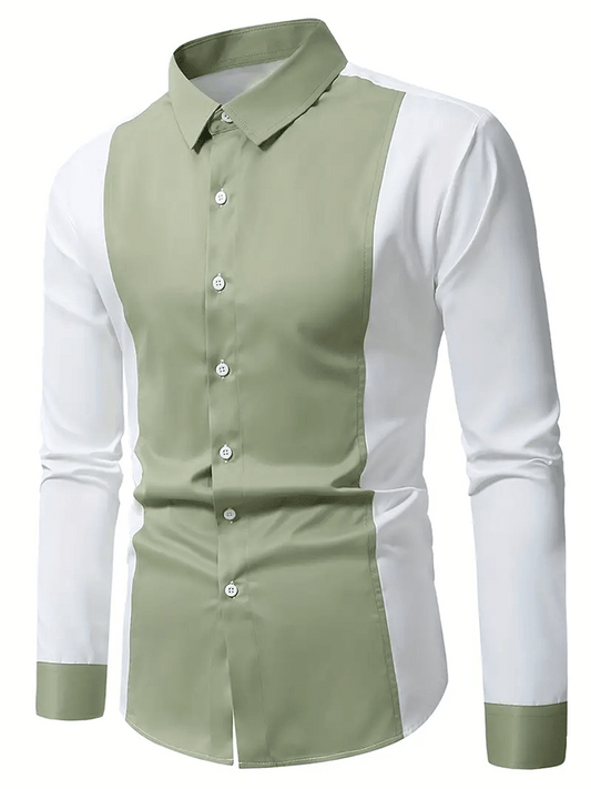 Men's Striped Business Casual Shirt