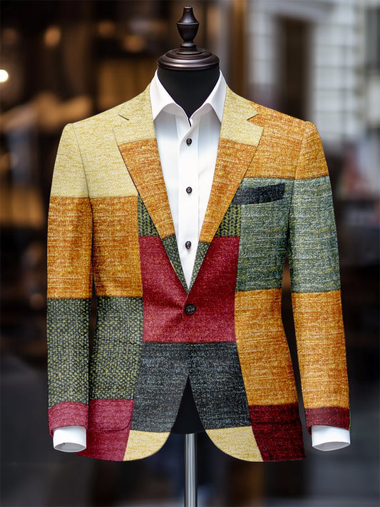 Men's Retro Casual Plaid Blazer
