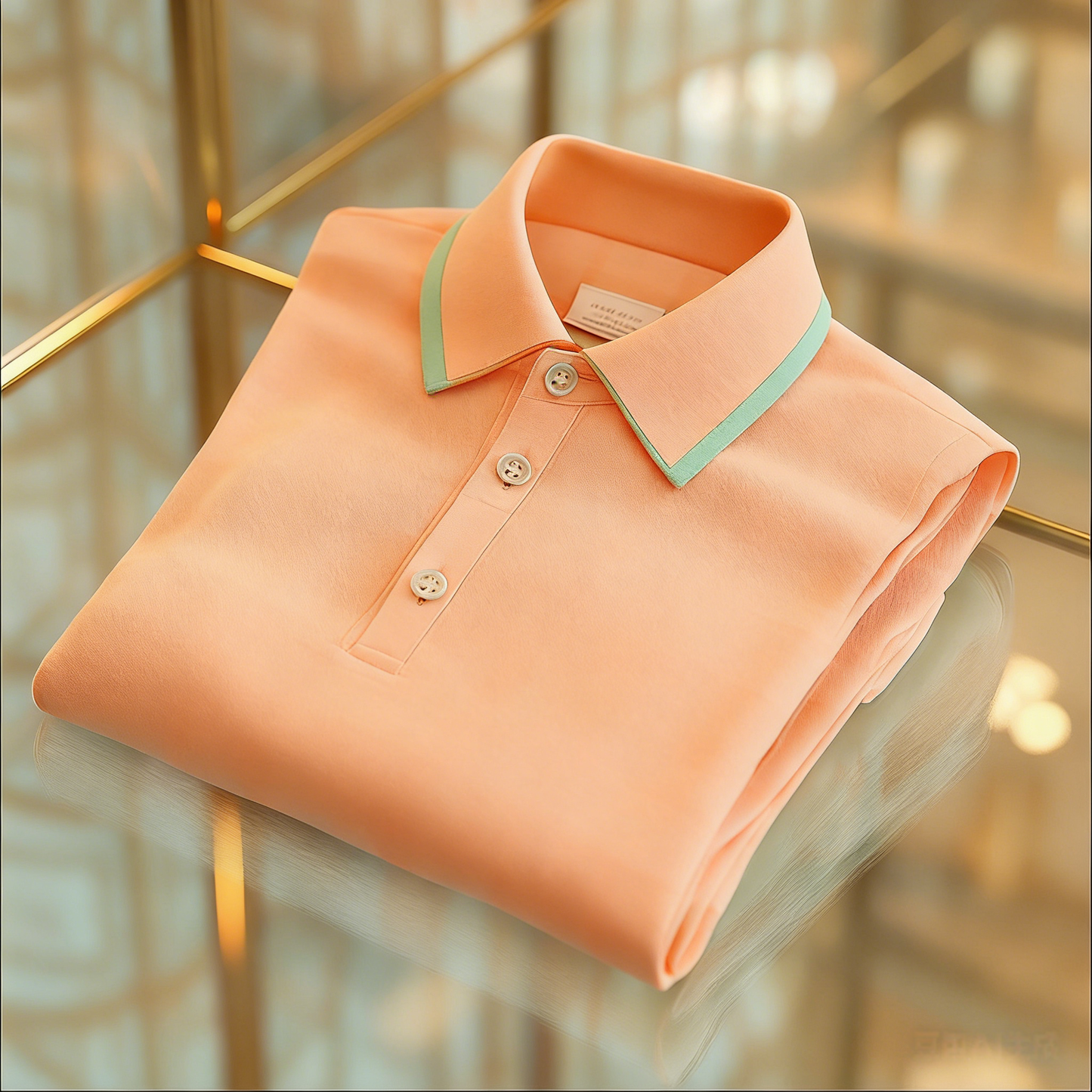 Men's Business Casual Button Short Sleeve Polo Shirt