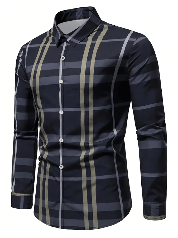Men's Plaid Business Casual Shirt