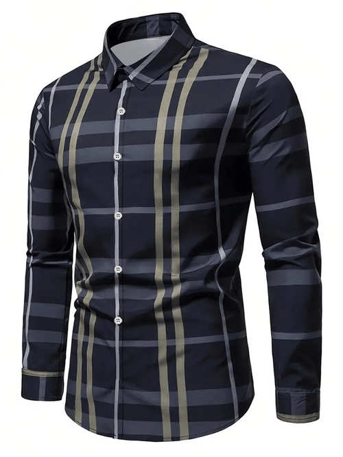 Men's Plaid Business Casual Shirt