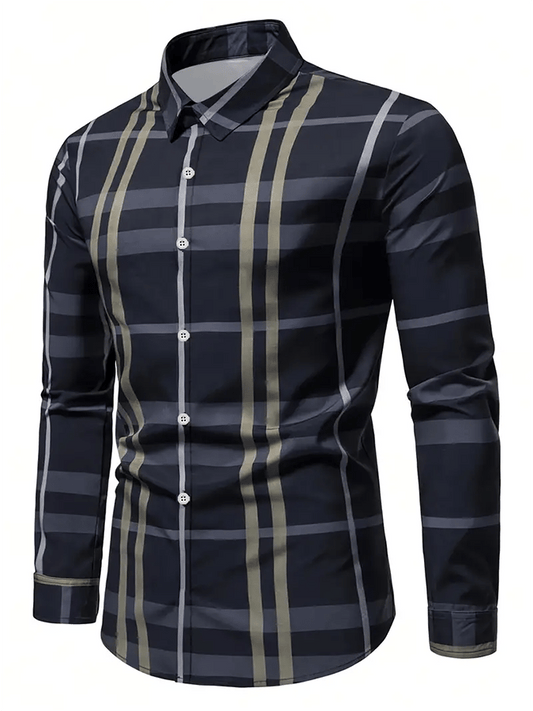Men's Plaid Business Casual Shirt