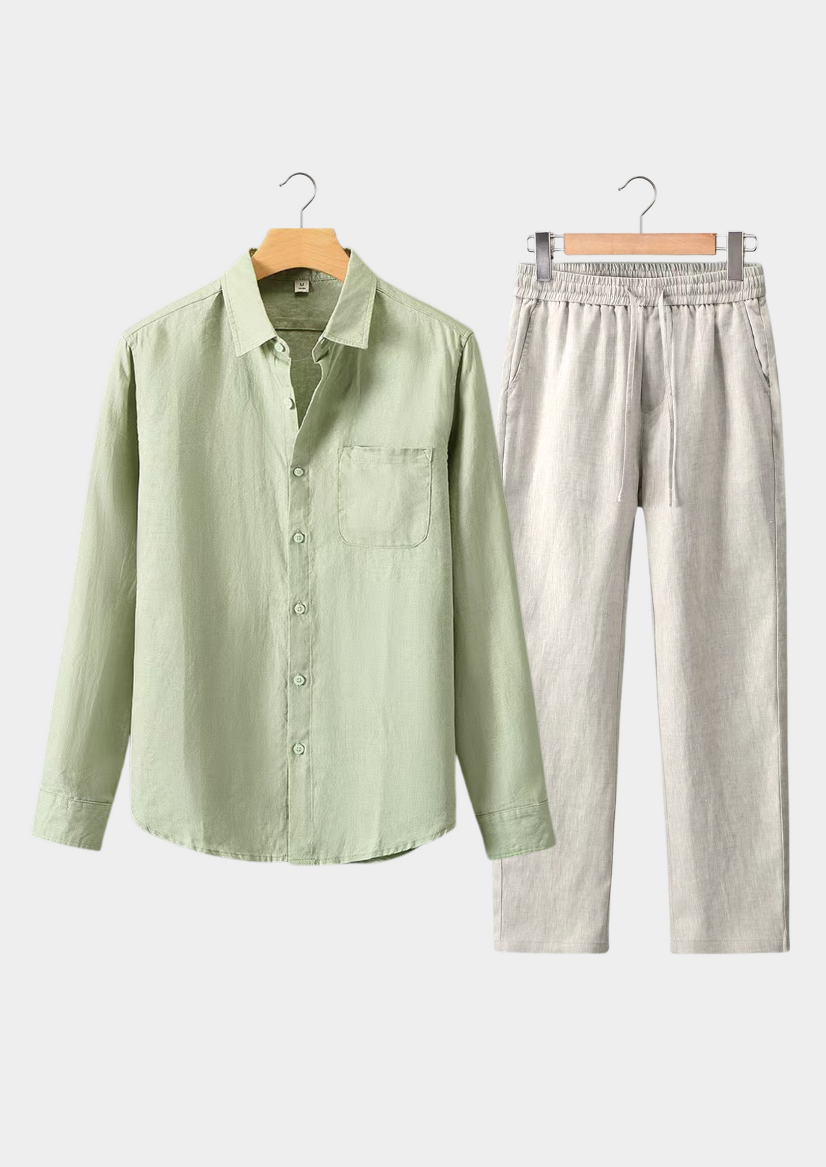 Aurelio Longsleeve Summer Set - Mint Green/beige