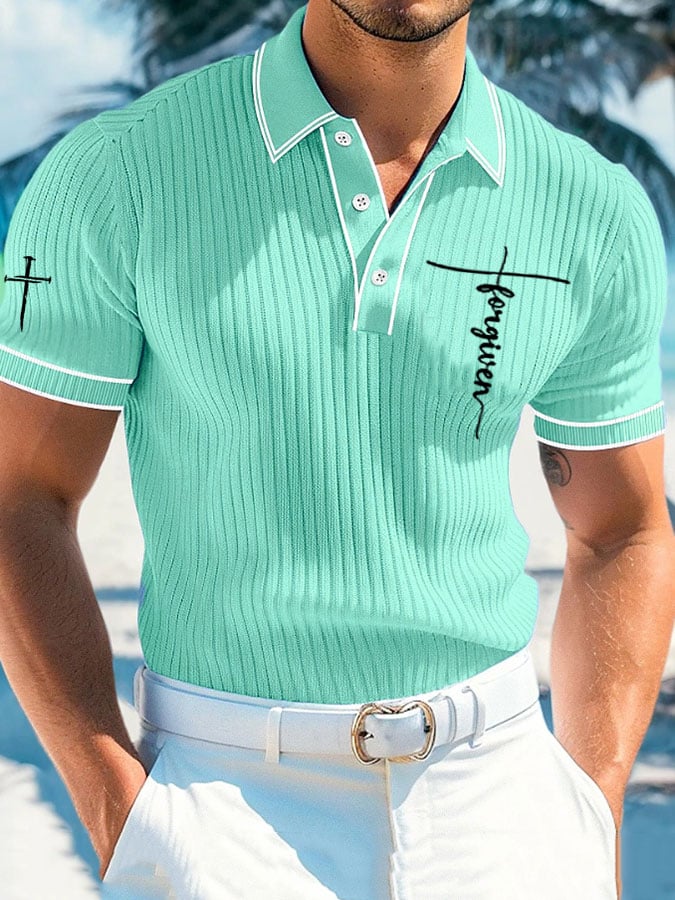 Men's Faith Print Polo Shirt