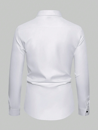 Men's Business Casual Long Sleeve Shirt