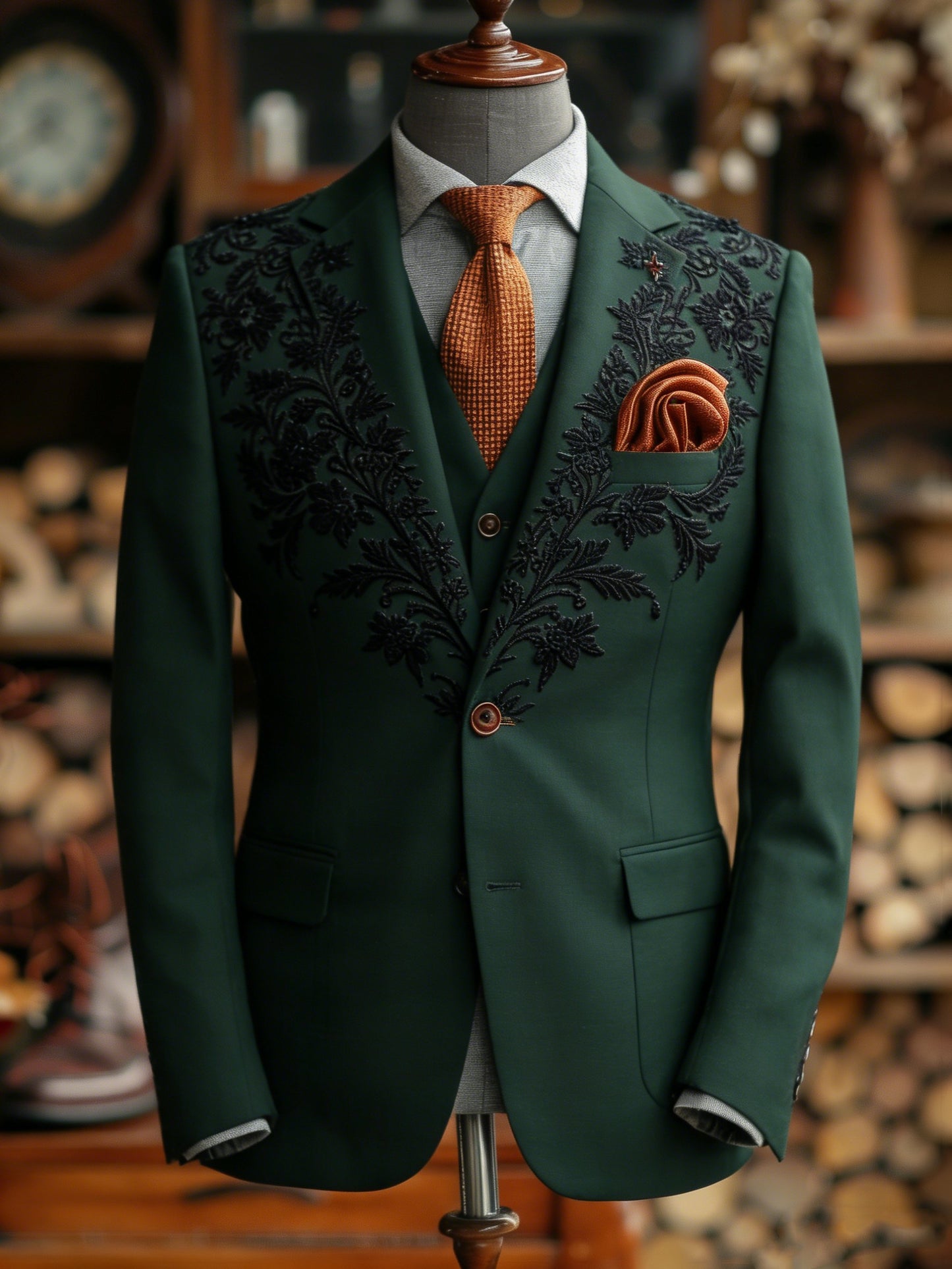 Luxury Baroque Pattern Print Blazer