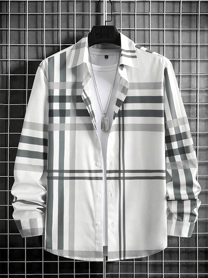 Men's Plaid Business Casual Shirt