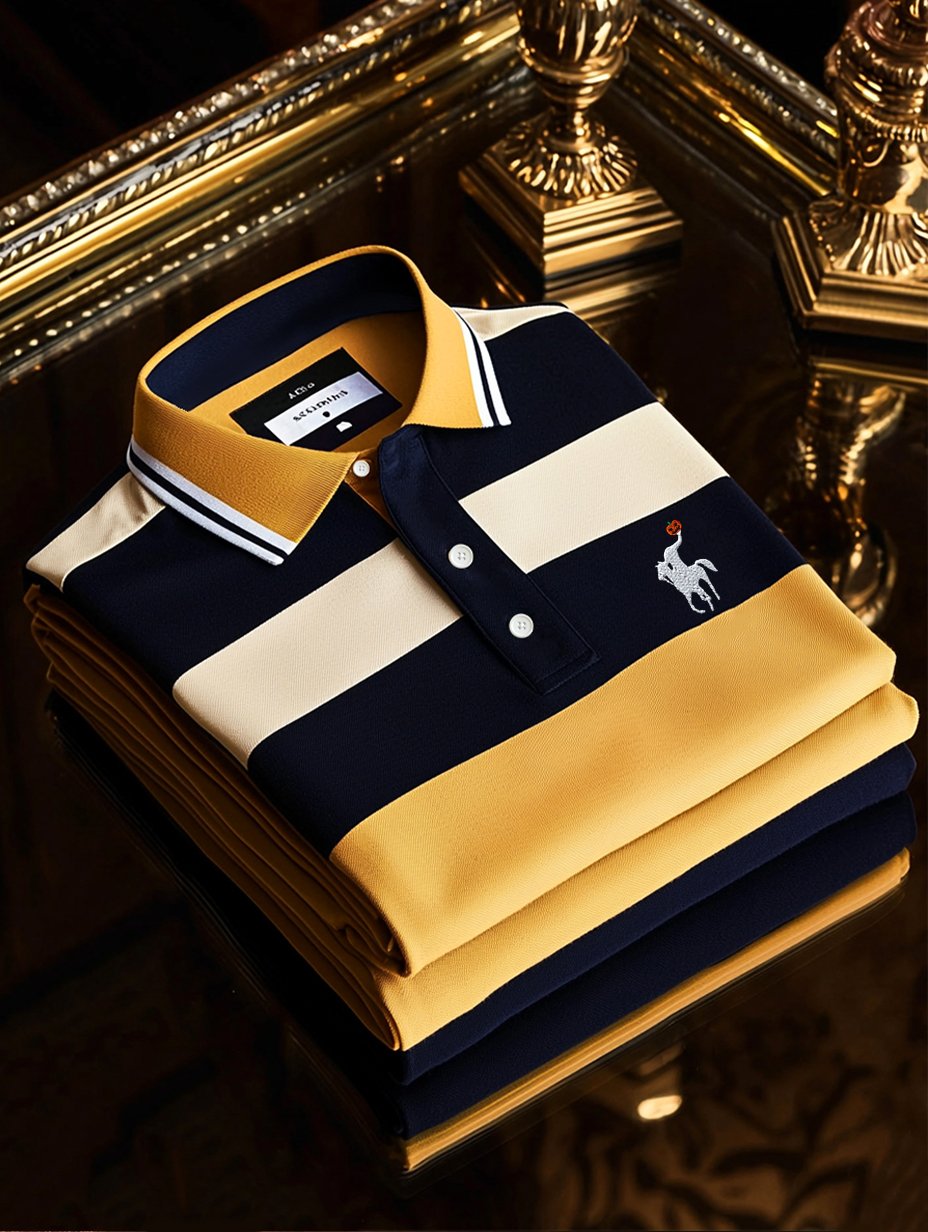 Men's Business Casual Button-Down Short-Sleeve Polo Shirt