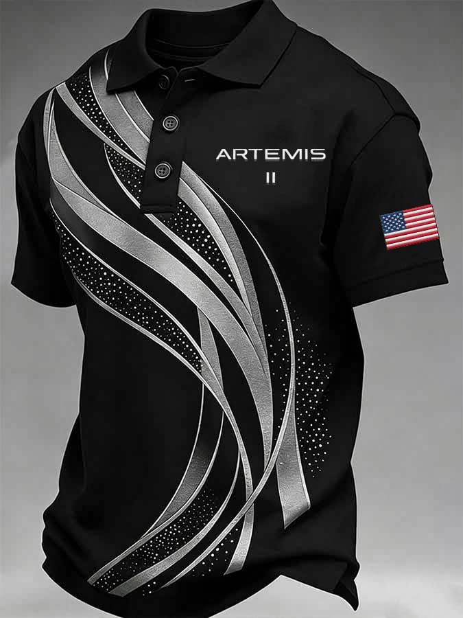 Men's Artemis II Print Polo Shirt